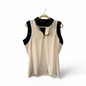 Women’s EPNY Sleeveless Black&White Golf Shirt Sz.XL
